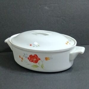 Vintage Hearthside Bake N Serve 2 Quart Porcelain Casserole Dish with‎ Lid